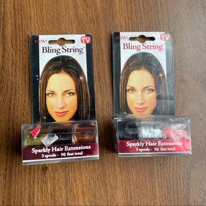 2 NEW Bling Strings Hair Extensions Tinsel Colors